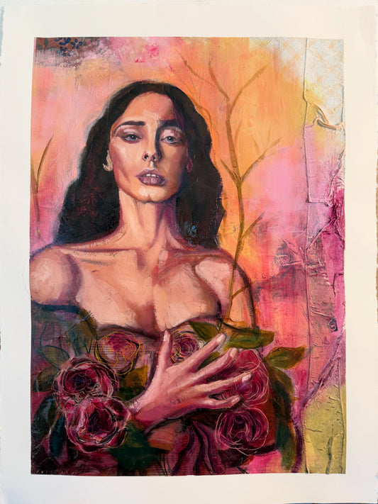 Woman Holding Flowers