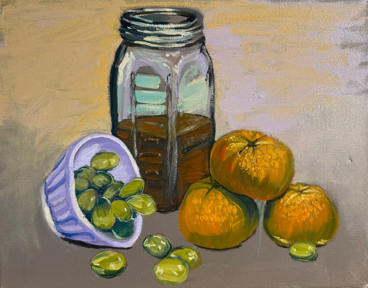 Grapes and Oranges Still Life